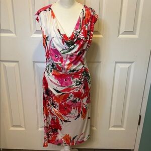 Ronni Nicole Vibrant Floral Midi Dress